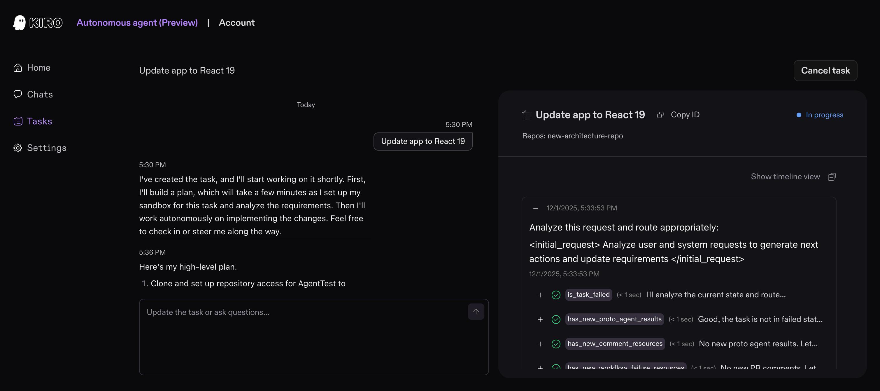 Kiro autonomous agent documentation generation