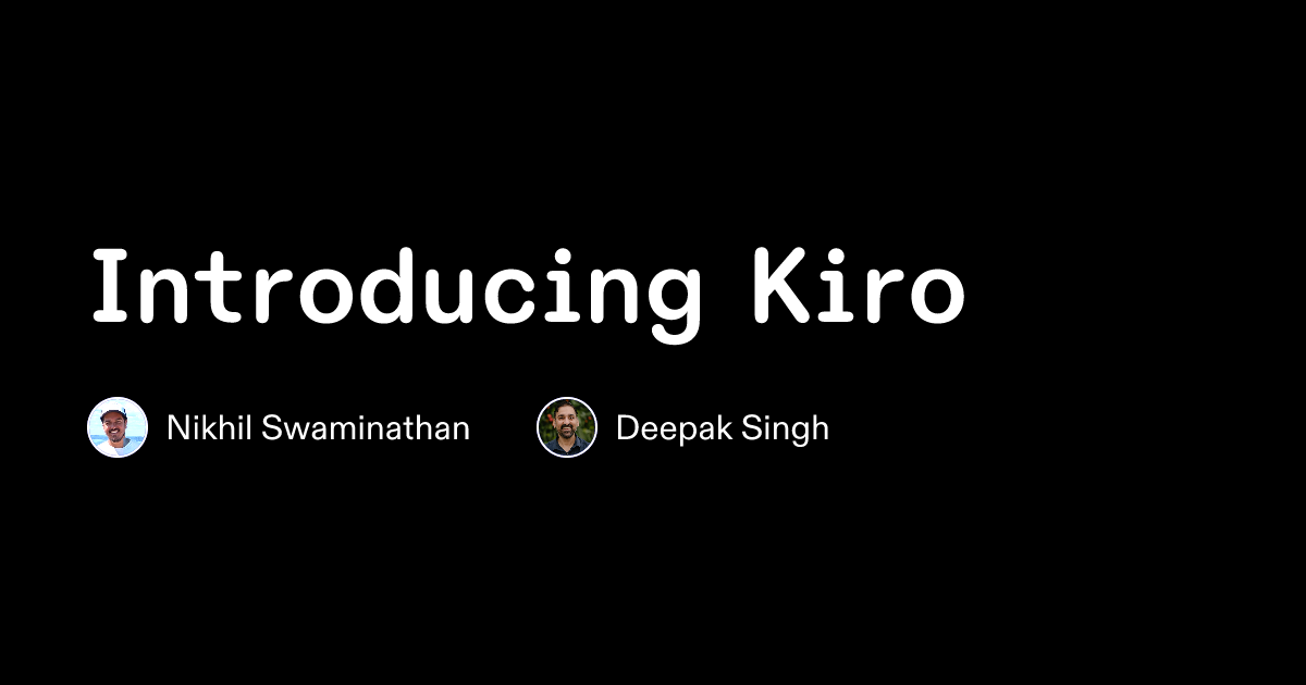 Kiro: A new agentic IDE