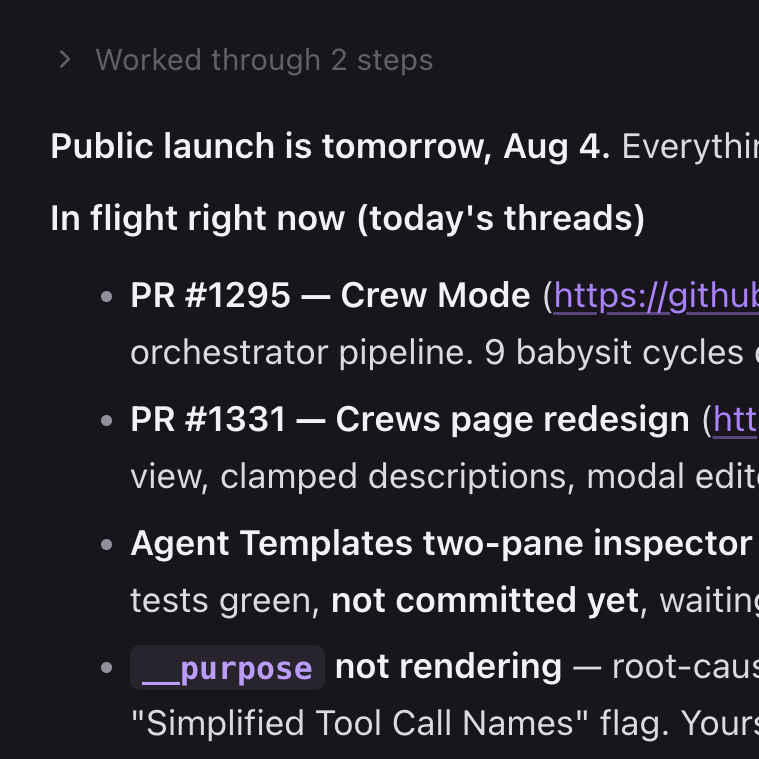 chat with memories referenced